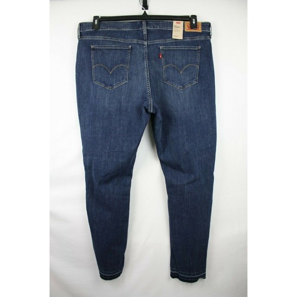 Levi's Sculpt 711 Skinny Mid Rise Distressed Jeans Size 24W M - Picture 3 of 4